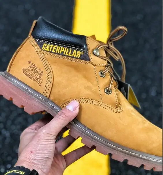 Мужские Caterpillar CAT широкий стальной носок защитная Рабочая обувь тренер сапоги