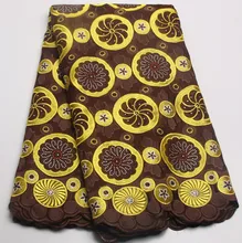 

Hot sale 5 Yards BLUE High quality African Swiss Voile Lace for wedding 100% Cotton Fabric-JL017