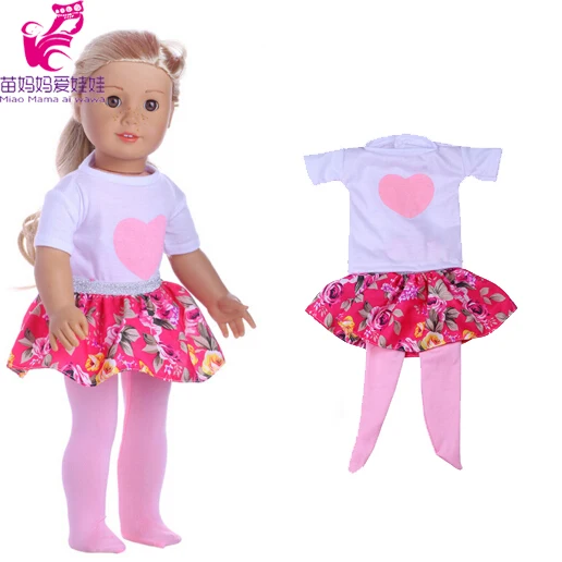 

18 inch Doll Clothes for 18 inch Girl one pieces dress +legging for 45 CM reborn baby doll