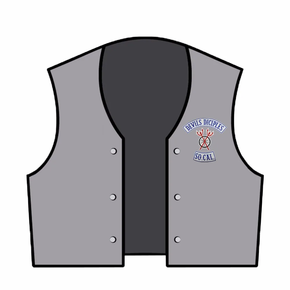 DEVILS DICIPLES Embroidery biker rider patches hand sew cool custom DIY Iron-on clothes accessories  (7)