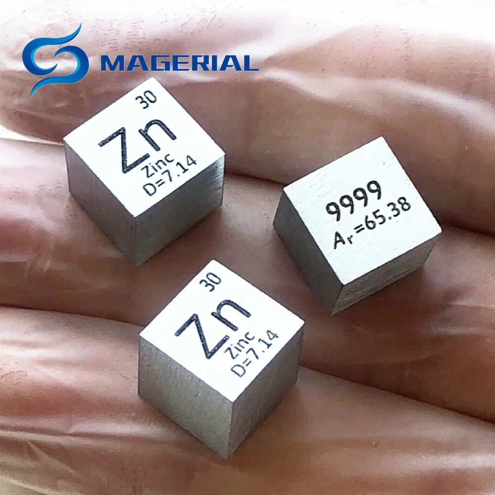 

Metal Zinc 10mm Density Cube Zn 99.99% Pure for Element Collection Hand Made DIY Hobbies Crafts Display 10x10x10 mm