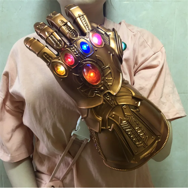 Светодиодный светильник Thanos Gauntlet военные Косплей Перчатки ПВХ экшн-модель игрушки подарок на Хэллоуин Детский подарок