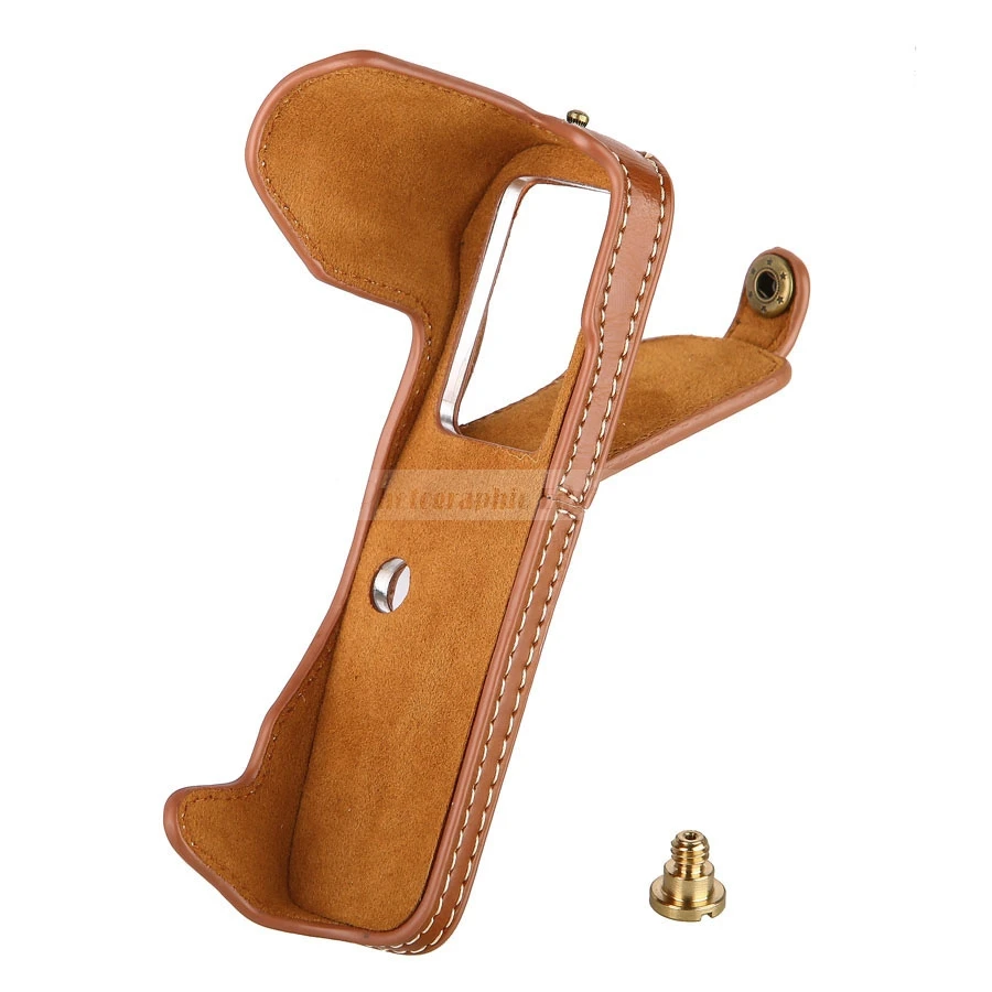 Mezza Custodia Per Fotocamera Impugnatura In Pu Adatta Per Olympus Pen-F