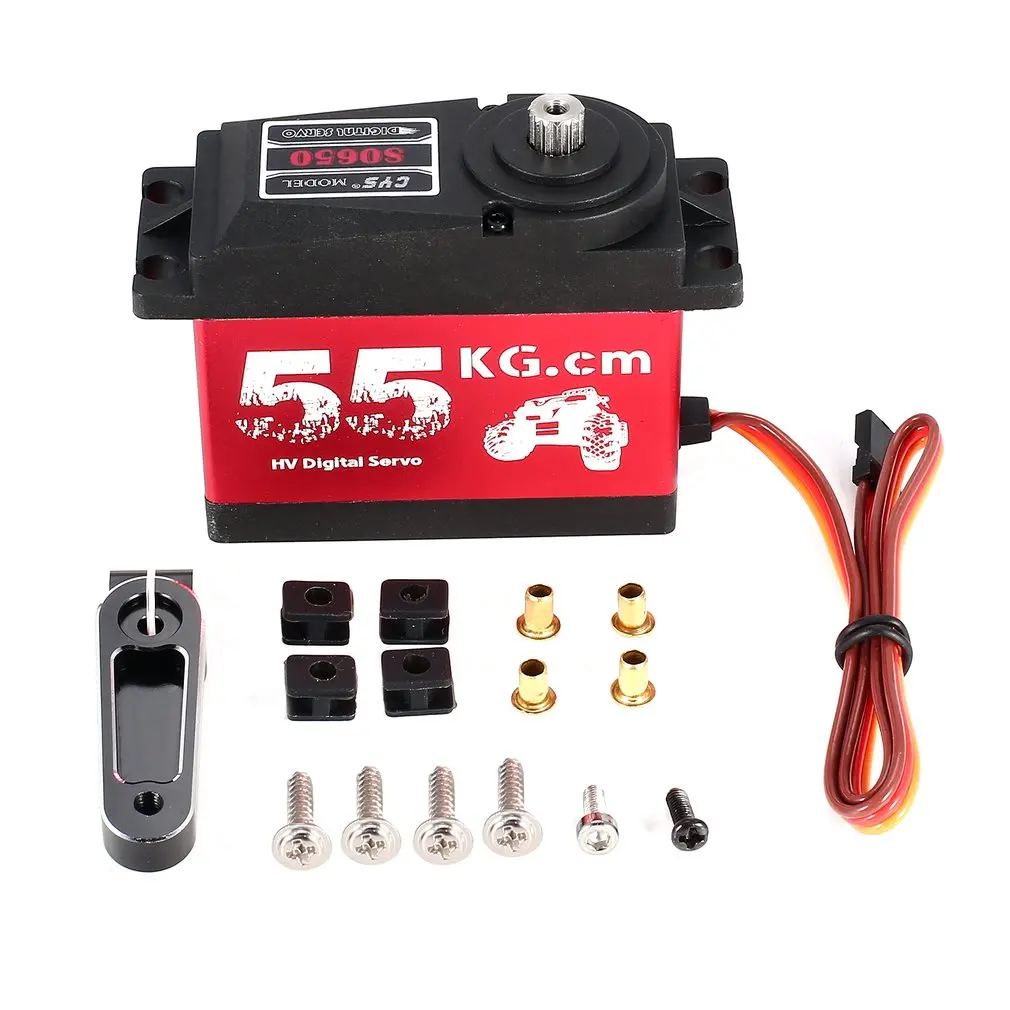 

HV CYS-S0650 Large 55Kg High Torque Metal Gear Digital Servo for RC Car Boat Robot HPI Spare Parts Accessories RC Servo