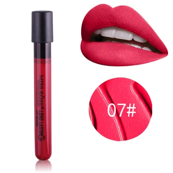 

Miss rose vlevet matte lip gloss 8 colors waterproof long lasting sexy red rose cherry liquid lipstick makeup lip stain MS169