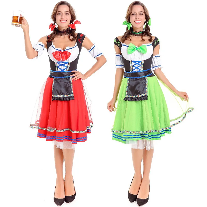 2017 new Sexy Women Beer Maid Costume Adult Halloween Cosplay Uniforms