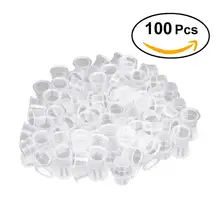 100 pçs/set Tattoo Ink Cap Cup Titular Pot M/L Titular Microblading Pigmento Maquiagem Recipiente de Plástico Descartáveis Suprimentos Acessório