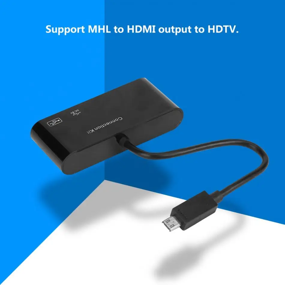 Микро USB к HDMI конвертер адаптер с OTG кард-ридер видео конвертер USB кабели для samsung galaxy S3/S4/S5/Note 2/Note 3