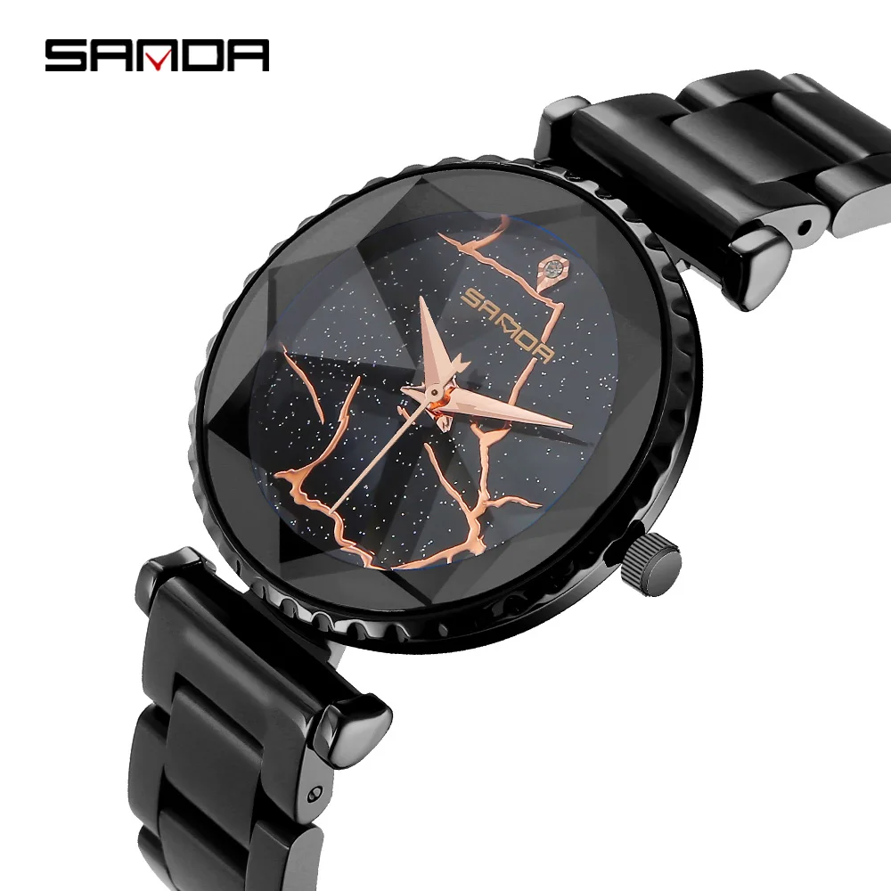

SANDA new women's watch fashion luxury watch Relojes Mujer stainless steel quartz ladies watch