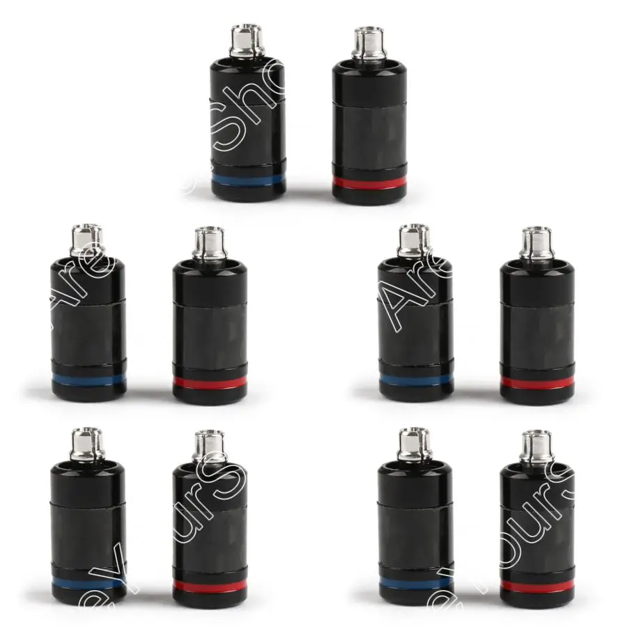 

Areyourshop 5Pair Earphone Pin Plug For Shure ED5 SE535 Carbon Fiber MMCX Rhodium Plated Black