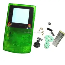 Прозрачный зеленый цвет для mariotube объектив Экраны с кнопкой Запчасти для nintendogbc консоли Корпус Fit Gameboy Цвет мальчик подарки