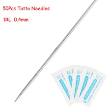 1 компл. 50 шт. 1RL отдельных Одноразовые стерилизованные татуаж татуировки Советы бровей Губы иглы машины иглы татуировки татуировки мезороллер с иголками временные татуировки татуировки временные