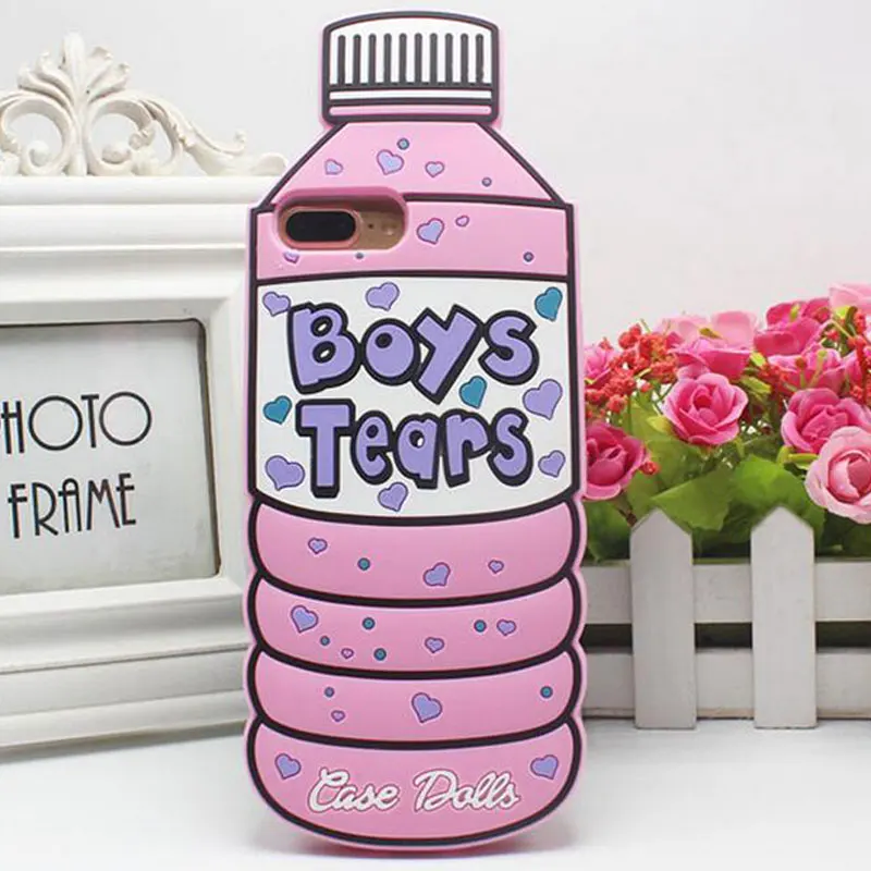 3D мультфильм Boys Tears бутылка Винни Пух чехол для телефона iPhone 6 6s 7 8 Plus X XS XR Max мягкий