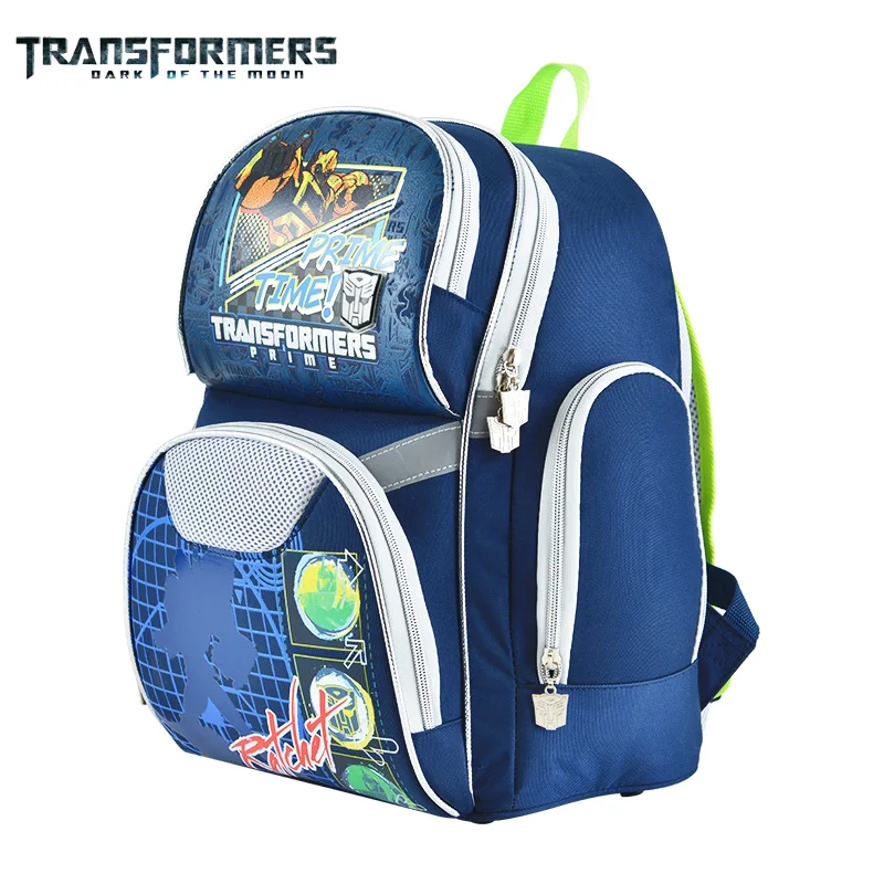 Трансформеры, школьные сумки, детский рюкзак для мальчиков и девочек, школьный рюкзак для детей, мультяшный стиль, двойной передний Карманный светильник, вес