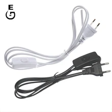 5PCS/ lot 1,8 m AC Power Kabel Auf/Aus-Taste Schalter Netzkabel Zwei-pin EU stecker Kabel Verlängerung Kabel UNS Typ Adapter