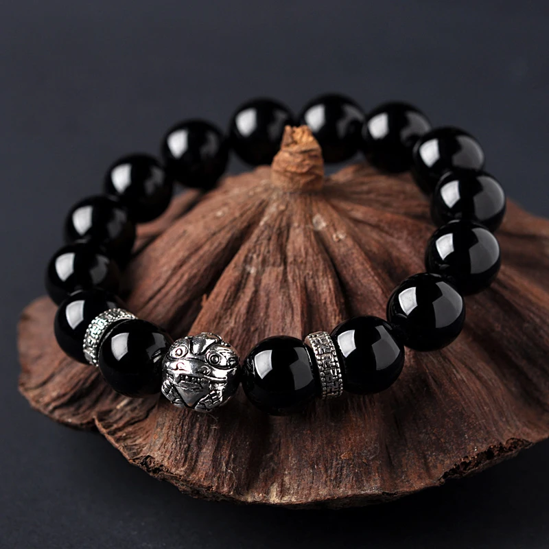 

Black Tourmaline Bracelet Crystal Lap Bracelet Tourmaline Beads Fashion Women and Men Couples Models