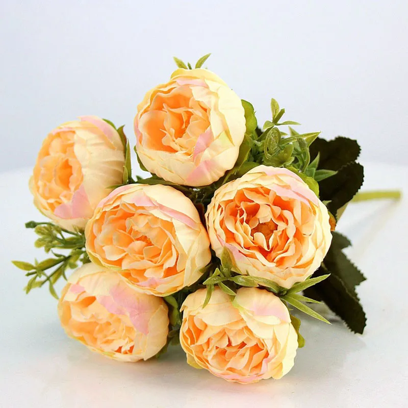 artificial flower silk peonies home decor  (14)