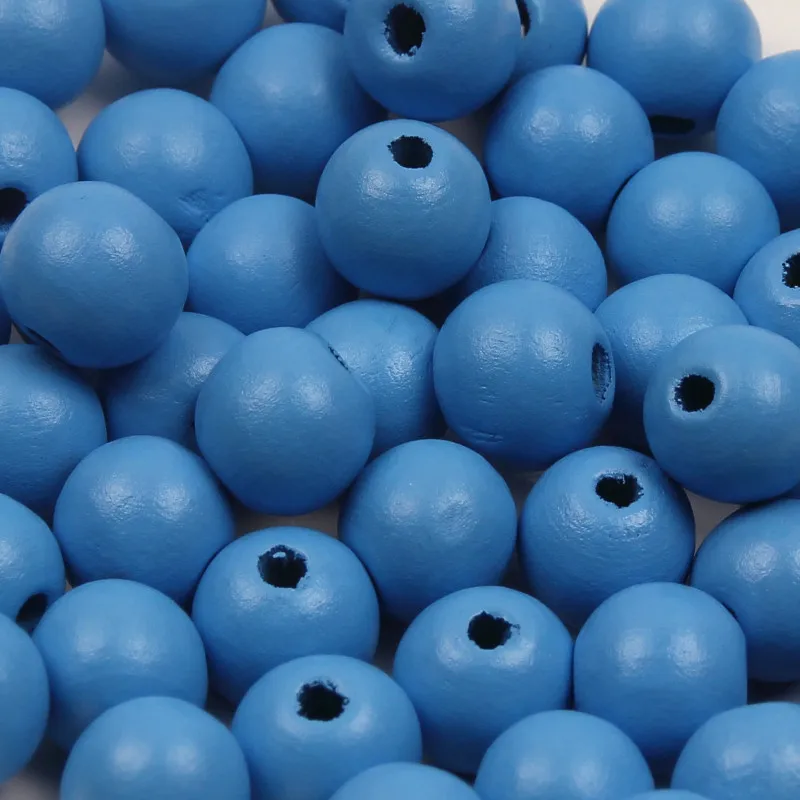 Sky Blue DIY 200/100/50 шт 8/10/12 мм Высокое качество и дешевая цена, смешанные Цвет деревянный Бисер для браслетов, для изготовления украшений вручную браслет - Цвет: Sky Blue