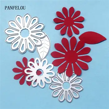 

PANFELOU Metal craft Combination of flowers paper die cutting dies for Scrapbooking/DIY Christmas wedding Halloween cards