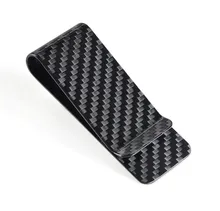 Real Carbon Fiber Money Clip Business Card Credit Card Cash Wallet 2017 Wholesale Hot