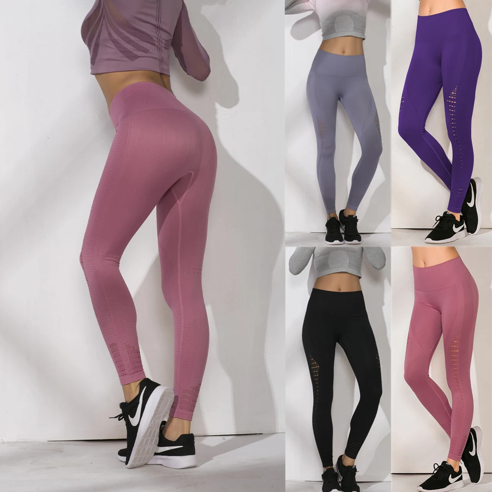 Women Fitness Yoga Leggings Running Gym Athletic Lady High Waist Pants Trousers