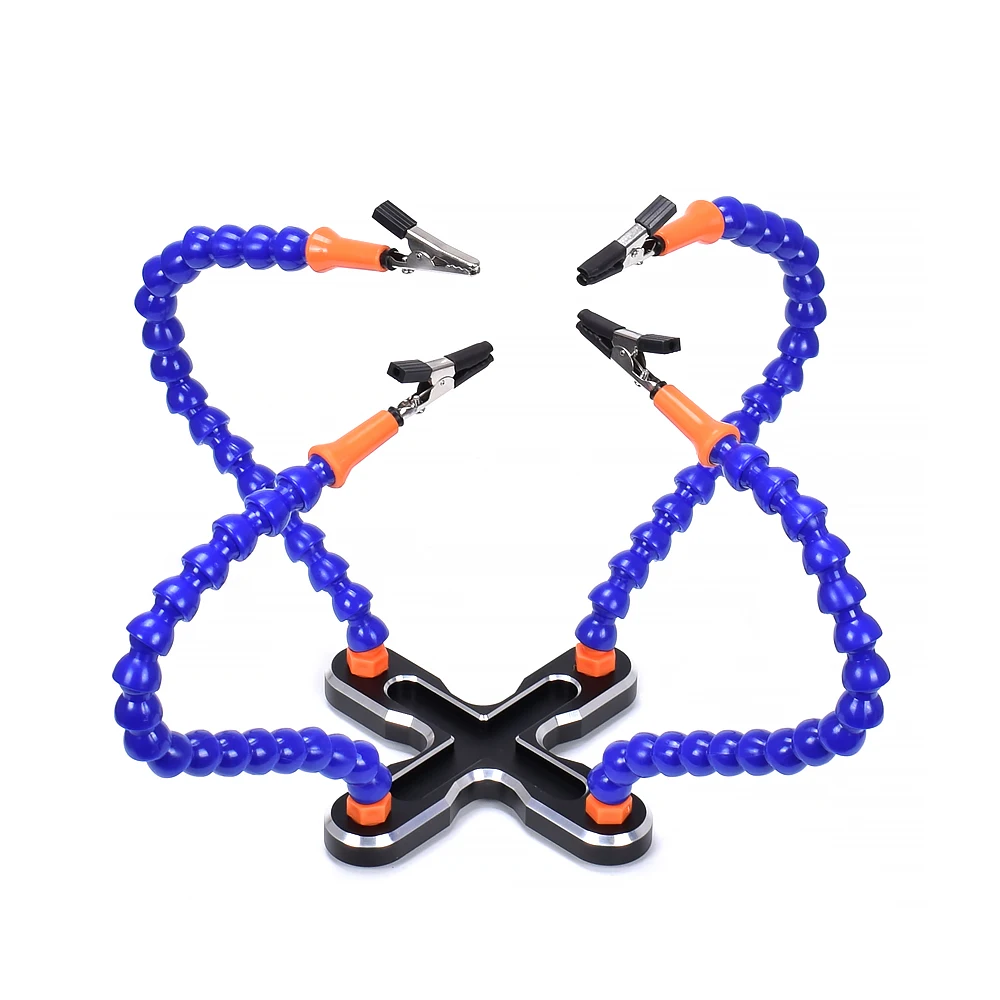 

Portable Multi Soldering Stations Helping Hands Third Hand Tool with 4pc Flexible Arms Welding Auxiliary Soldering Repair Tool