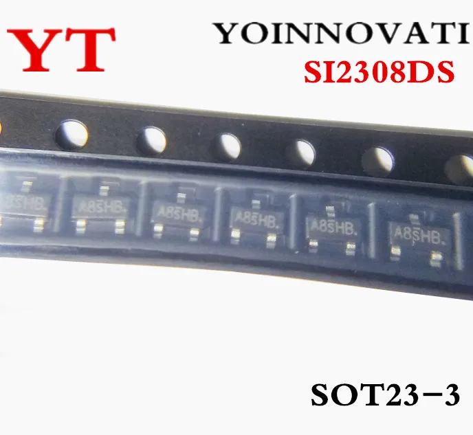 100 шт./лот SI2308 SI2308DS 2308 A8SHB SOT-23 IC лучшее качество | Электронные компоненты и
