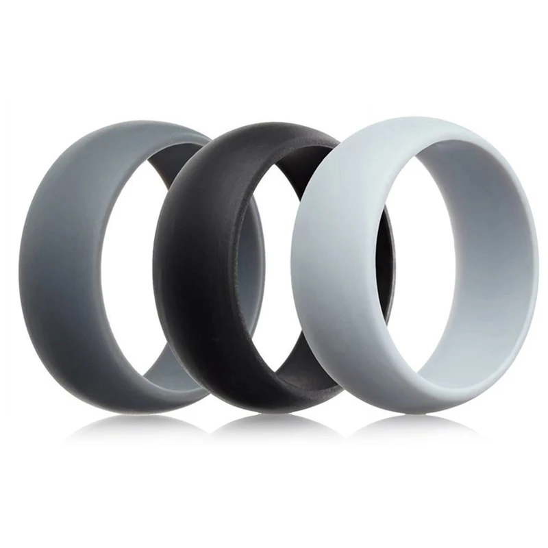 

Sale Women Men Silicone Cool Rings Couple's Round Movement Unisex Solid Rings Jewelry Gift