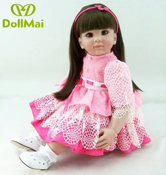 

24 Inch Handmade Exquisite Princess doll Soft Silicone Toddler Baby Doll Reborn Baby Toy Birthday Gift Bedtime Early Education