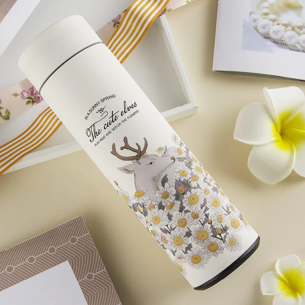 Термос бутылка для воды Термокружка Из Нержавеющей Стали с бизнес соломенной