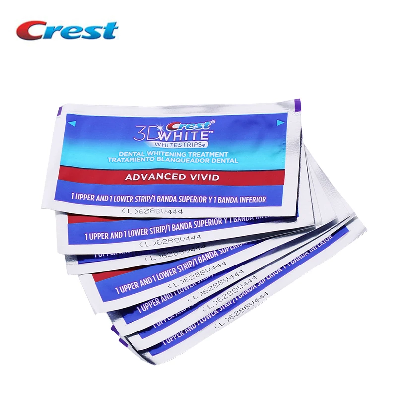 

3D Teeth Whitening Whitestrips Advanced Vivid Dental Oral Hygiene Products 7/10/14 Treatments Bright White Teeth Strips Original