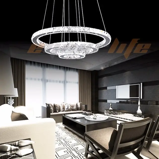 Online Shop Enyourlife Modern Galaxy Crystal Chandelier Circles