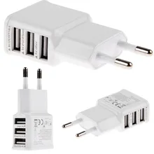 3 Ports USB Wall Travel Charger Adapter for Iphone 6 6S for Samsung IOS Android Smartphone 5V 2A EU Plug