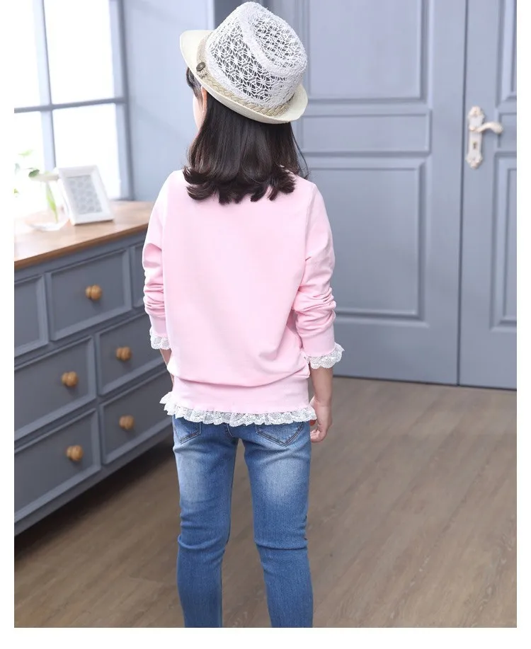 2016 new arrive sequined rebbit charatcer gray pink girls sweatshirt spring long sleeve kids clothes girls tops clothes 8 10 12 14 years girls clothing  6 7 8 9 10 11 12 13 14 15 16 children clothing (11)