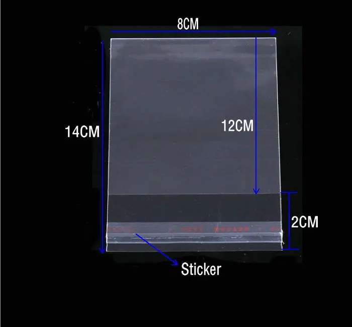 500 шт./лот 8*14 см прозрачный самоклеющийся уплотнение Пластик сумки упаковочный пакет из ориентированного полипропилена электронные мобильные пакеты для упаковки аксессуары