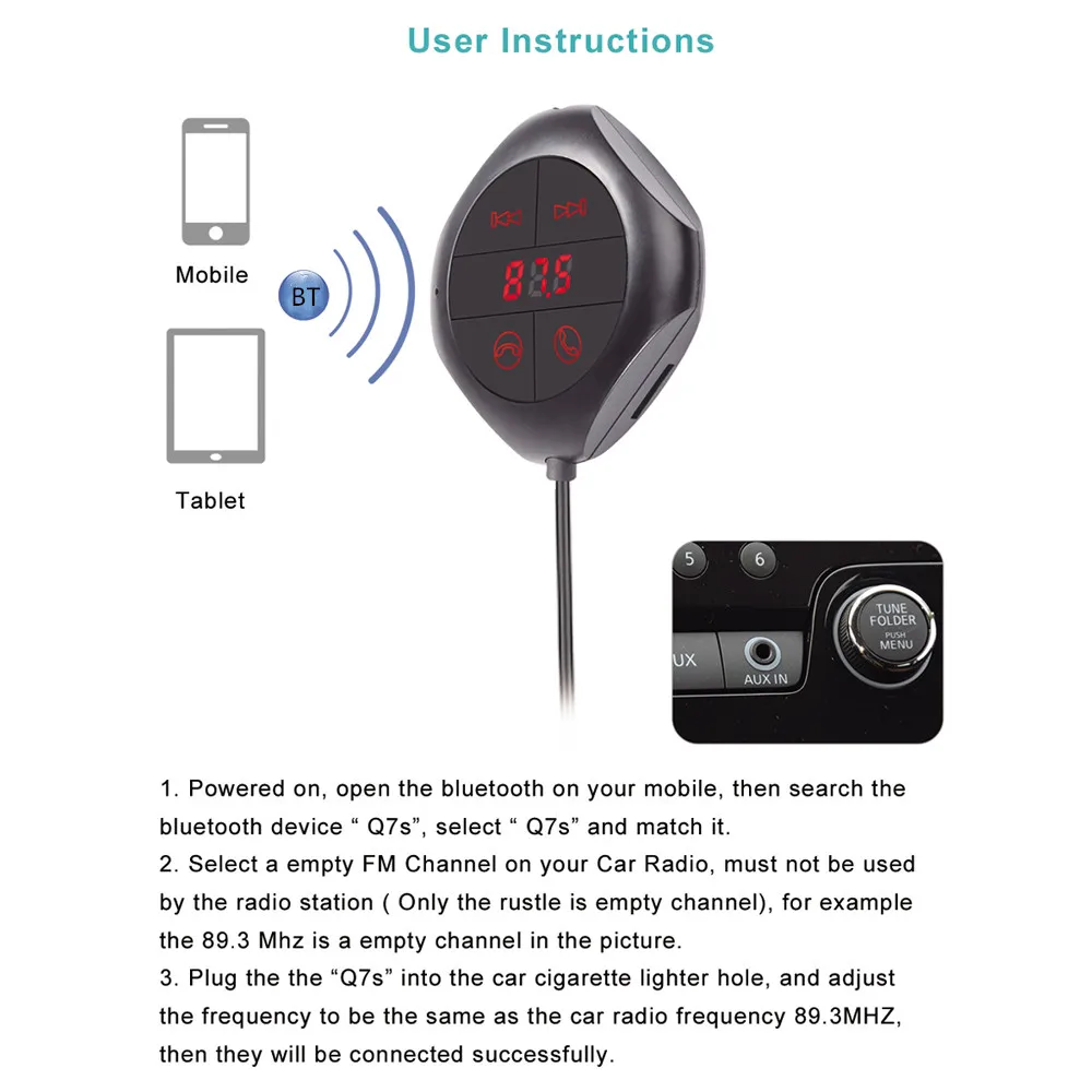 2.1A fm-передатчик Handsfree Bluetooth автомобильные комплекты USB SD Aux-in телефонные звонки музыкальный плеер автомобильные зарядные устройства