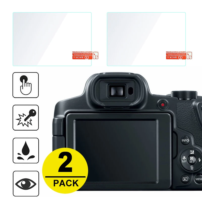 Защитное стекло закаленное 2x для Canon Powershot SX740 SX730 SX70 SX60 SX720 SX710 SX620 SX610 HS G15 G16 G12