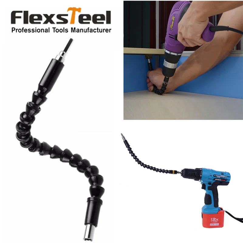 

Flexsteel 30CM Flexible Shaft Drill Connecting Link for Electronic Drill Connection Screwdriver Drill Bit Holder Connect Rod
