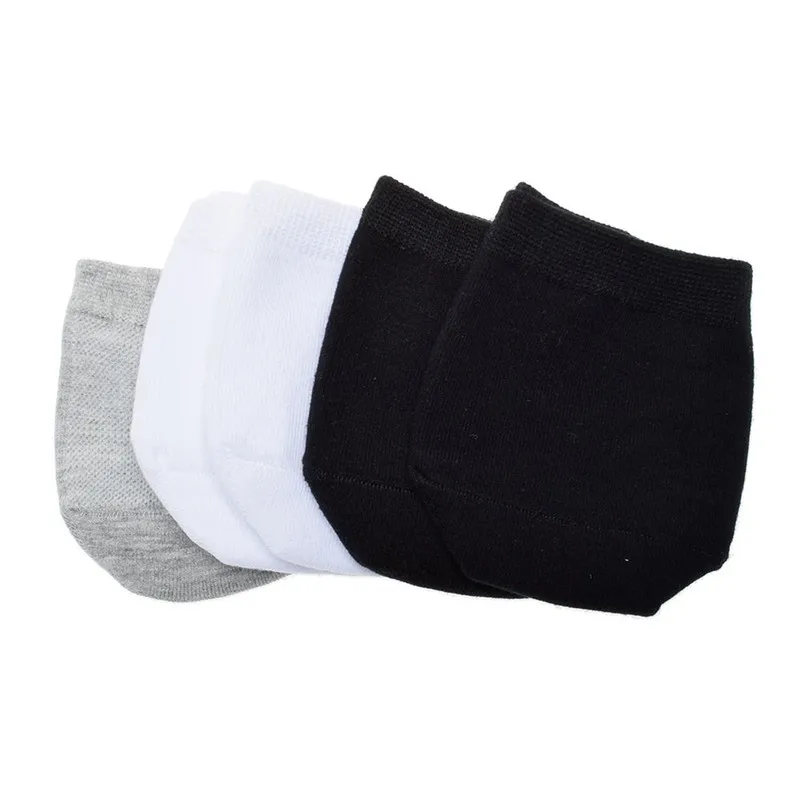 5 пар/компл. летние Колледж японские хлопковые носки теплые дышащие носки-башмачки невидимая половина пальцов ноги носки Для женщин - Цвет: black white grey