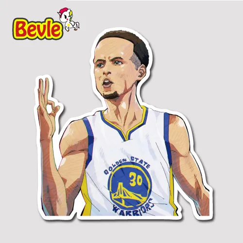 

Bevle 9365 Bastetball Super Star Stephen Curry Waterproof Stickers Laptop Luggage Fashion Car Graffiti Cartoon Sticker