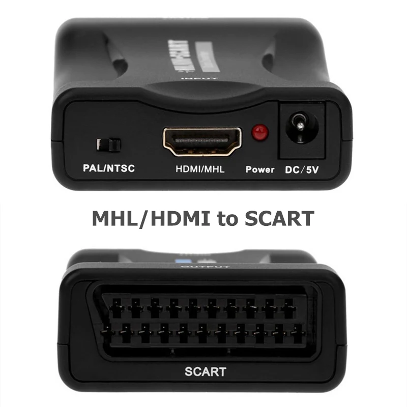 Trumsoon 1080P SCART to HDMI Converter and HDMI to SCART Converter Video Audio Signal Adapter for DVD TV Monitor PC