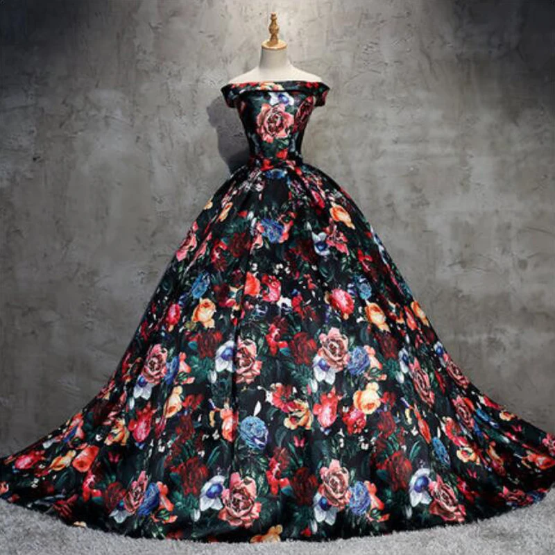 Evening Dress Long Flower Print Formal Dress Elegant Woman Occasion Party Dresses Evening Gown Robe De Soiree Evening Dress Long Flower Print Formal Dress Elegant Woman Occasion Party Dresses Evening Gown Robe De Soiree