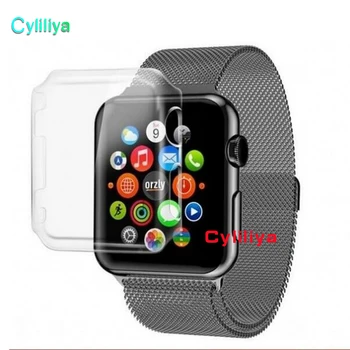

100pcs Clear Hard Watch Case Ultra Thin Full Body Case for Apple Smart Watch S1 S2 38MM 42MM PC Defender Cover Protector Case