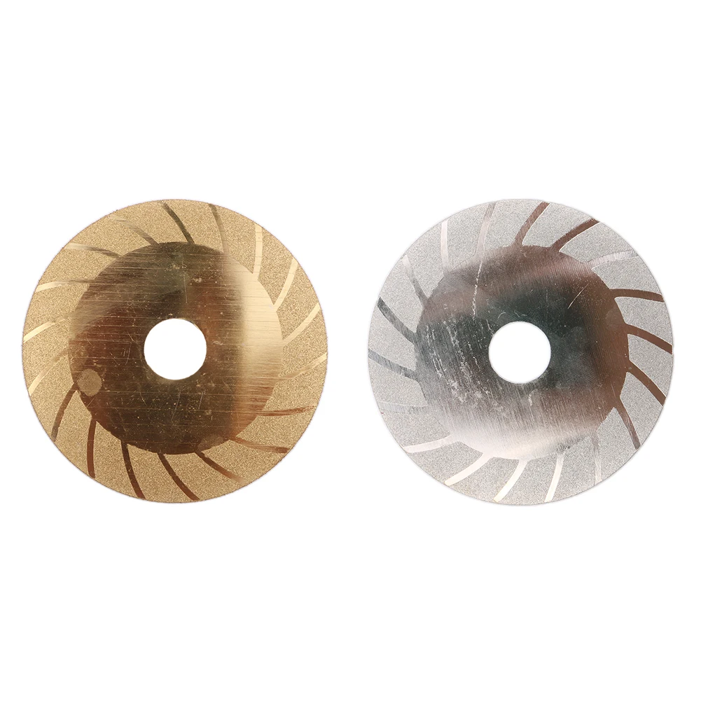 

100mm 4" Pattern Double Side Glass Ceramic Diamond Saw Blade Cutting Disc Wheel Gold Silver 20mm Hole