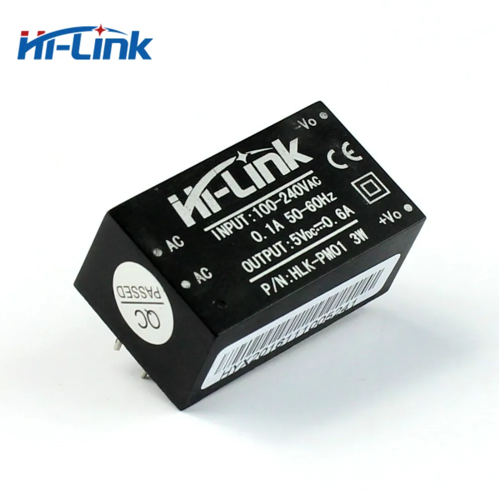 

Free shipping hot sale AC 90-265V to DC 5V 3W power supply module switching isolated smart home AC DC transformer HLK-PM01