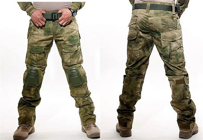uniforme calças airsoft paintball combate carga calças com joelheiras
