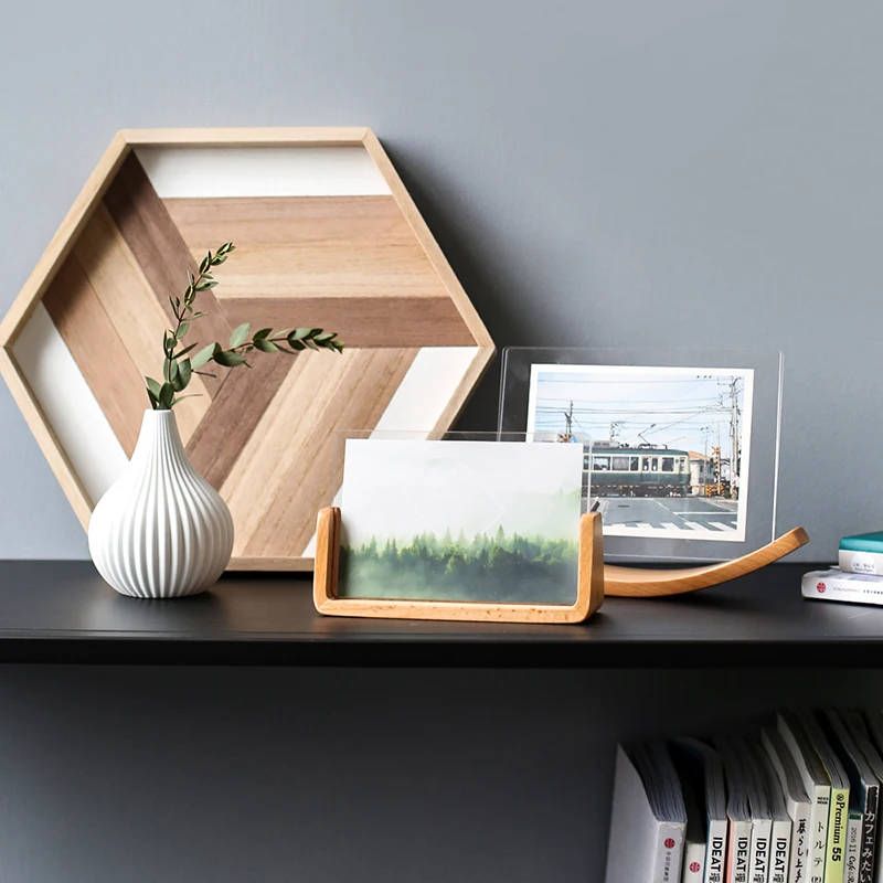Koop Japanse Stijl 6 inch Houten Fotolijst Creatieve Nordic Ins Baby Houten Fotolijsten Bureau Decoratie Home Decor