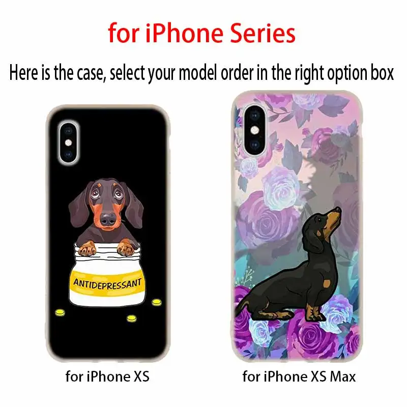 Чехлы для телефонов, силиконовый мягкий чехол для iPhone 11 Pro X XS Max XR 6 6S 7 8 Plus 5 4S SE такса Силуэт Собаки coque etui бампер