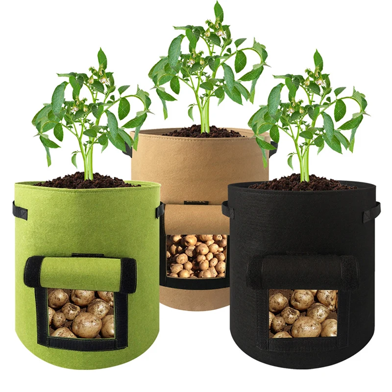 2019 4/7/10 Gallon Fabric Pot Plant Pouch Root Container Tomatoes