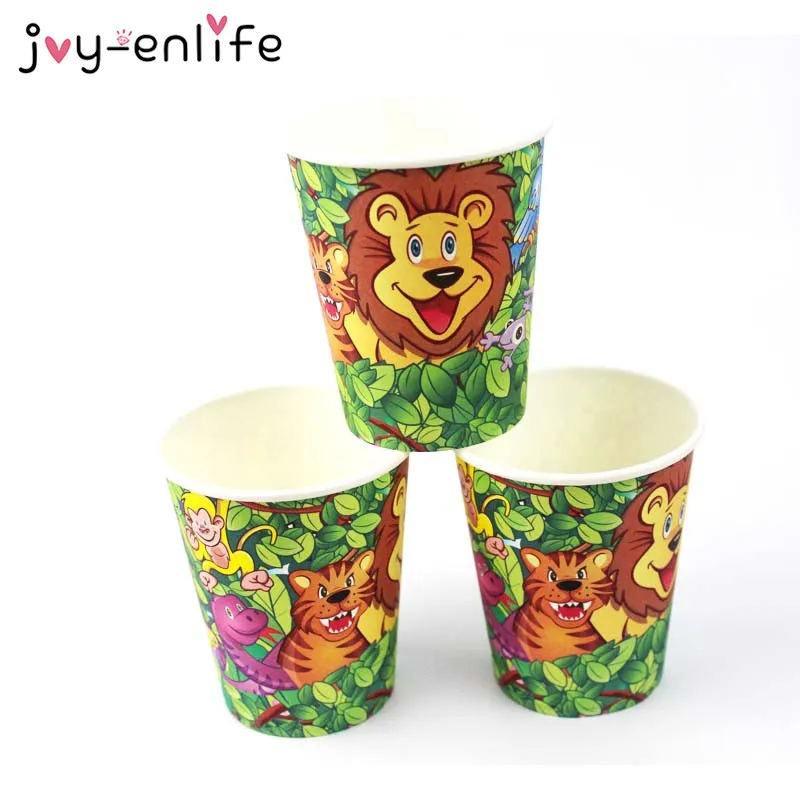 Lion King Jungle Safari Party Tableware Set Decor Tropical Theme Birthday Party Decoration Kids Gift and Favors Drinking Straws